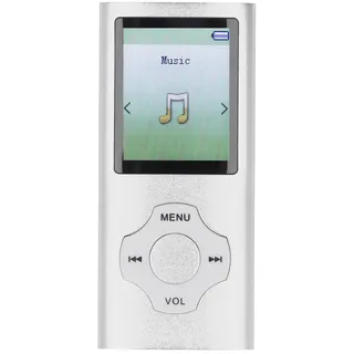 Bewinner 128 GB MP3 -MP4 -Player mit Bluetooth und WiFi, Tragbarer Verlustfreier Sound MP3, HiFi Sound 1.8in Farbbildschirm, Erweiterbarer Tragbarer Video -Musikplayer mit Elektronischem (Silver)