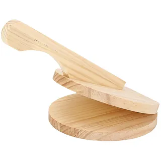 Tortilla-Presse aus Holz, Tortillapresse, ergonomischer Griff, manueller Tortilla-Presser, Tortilla mit Mehl, Pizza Roti (M6,5 x 8 cm)