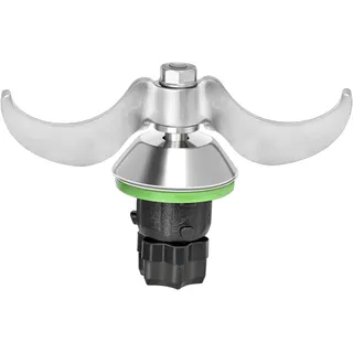 Meistermix Teigmesser für TM6, TM5 & Monsieur Cuisine,Patix Teigmesser Tm6 - Teigschneider aus Solinger Edelstahl mit Wellenschliff & Holzgriff, Spülmaschinengeeignet