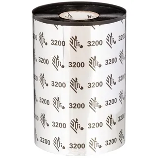 Thermotransferbänder, Zebra, 3200, Wachs/Harz, 110mm, 74m, Außen, Schwarz