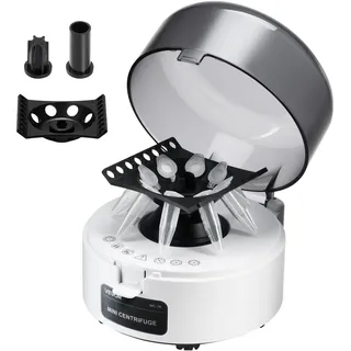 Vevor Mini-Zentrifugenmaschine 3013 xg RCF elektrische Laborzentrifugenmaschine mit 2 in 1 Rotor für 0,2/1,5/2 ml Röhrchenkapazität, feste Drehzahl 7000 U/min, geräuscharm für Laborexperimenten