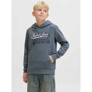 Jack & Jones Junior Kapuzensweatshirt JJELOGO SWEAT HOOD 2 COL AW25 NOOS JNR blau 128 (8J)