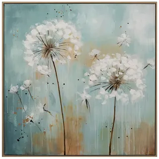 Gemälde PUSTEBLUMEN (BHT 82.50x82.50x5.50 cm) - blau - BHT 82.50x82.50x5.50 cm