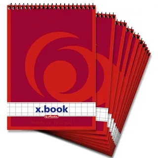 Herlitz Notizblock x.book A6 kariert Rot