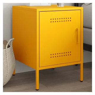 vidaXL Nachttisch Senfgelb 36x39x50,5 cm Stahl