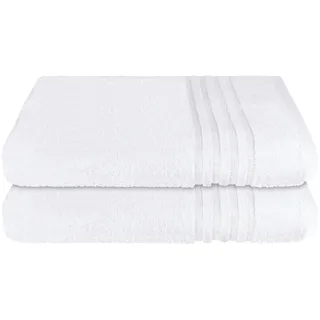 Duschtuch 2 x 70 x 140 cm weiß