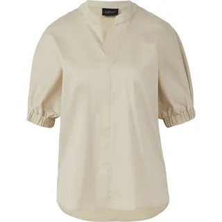 s.Oliver Popeline-Bluse mit überschnittener Schulter und Tunika-Ausschnitt - beige - 40