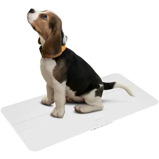 Digitale Haustierwaage - Hundewaage bis 100 kg, 10 g genauigkeit, led-anzeige, 3 wiegemodi und tara-funktion für hunde und haustiere, mit usb-kabel (Weiß)