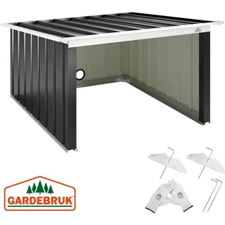 Gardebruk Mähroboter Garage Anthrazit Metall 89x90x54cm