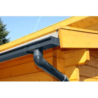 Kunststoff Dachrinnenset für Karibu Gartenhaus Schönbuch 1 Set 202 A anthrazit