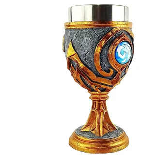 Ghjkldha Drinking Glass, Chalice Goblet, Medieval Vintage Goblet, Classic Wine Vessel, Stainless Steel Drinking Cup for Daily Use and Special Occasions, 2.95x2.95x6.5 Inches