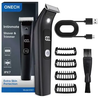 Intimrasierer Mann Rasierer Herren Elektrisch Bartschneider Kabellos USB Wiedera