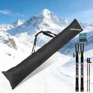Zedelmaier Skitasche 179 cm für 1 Paar Ski Boardtasche für Skifahren wasserdichte und Robust Skisack Leichte Skireisetasche zum Transport von Skiern