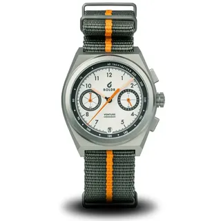 BOLDR "RALLY I - WELLS 008" Chrono Meca-Quartz Titanium Weib Stoff Herren Uhr