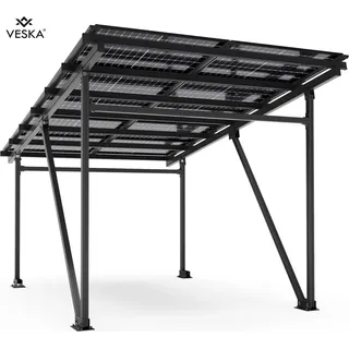 veska Solar Carport 5,60 x 3,70 m schwarz