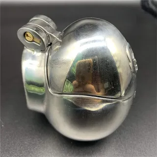 Ei Form Edelstahl Ball Stretcher Peniskäfig für Männer Voll Zurückhaltung Hoden Gewickelt Chastity Cage Keuschheitskäfig mit Dorn Ring Hodensack Keuschheitsgürtel Sexspielzeug für Männer (Color : 52m