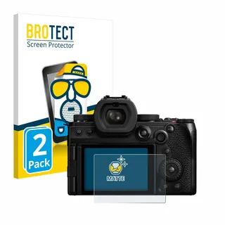 BROTECT Entspiegelungs-Schutzfolie für Panasonic Lumix DC-S5II (2 Stück) Matte Displayschutz-Folie, Anti-Reflex, Anti-Fingerprint