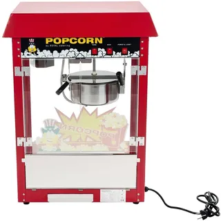 Royal Catering Popcornmaschine mit Wagen Retro, Fun Kitchen, Rot
