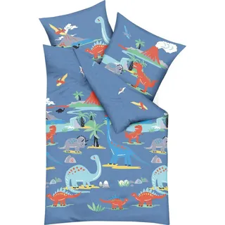 KAEPPEL Bettwäsche Dinosaurus blau