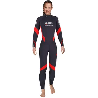 Mares Damen Pioneer 5mm Wetsuit, Blue/Red, S3