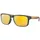 24K Polarized Sonnenbrille Matt Schwarz/Roségold Gelb-Getönt