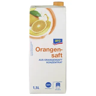 aro Orangensaft 100 % Fruchtgehalt 8 x 1,5 l (12 l)