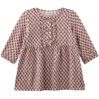 Sanetta Musselin-Kleid langarm Blumen, rosa, 86