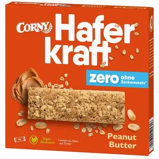 CORNY Haferkraft Zero Faltschachtel Peanut-Butter 4 St Riegel