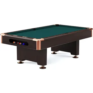 Automaten Hoffmann Billardtisch Club Pro III Dekor Nussbaum, Simonis 860, Blue-Green, 9 ft (Spielfeld 254x127 cm)
