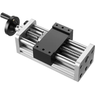 Vevor Linearantrieb, 100 mm Hub, Kugelgewindetrieb, CNC-Linearführungsschiene, Doppelachse, C7-Hochpräzision, Gleitblock mit Kugellager, manuelles Handrad, für CNC-Fräsmaschinen-XYZ-Achse