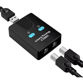 USB KVM Splitter Switch 2 Eingänge 1 Ausgang - Verbindungsschalter für Tastatur, Maus, Drucker, Kartenleser