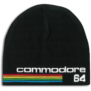 LOGOSHIRT Commodore C64 Beanie Schwarz