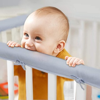 Eastern Corridor-EU 3-teiliges Schutz-Set für Kinderbettgitter von Chewing, sicherer Zahnschutz für Standard-Kinderbetten, passend für Seiten- und Vorderschienen (grau)