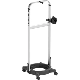 Laurastar IZZI Cart, 40cm x 10,5cm x 105cm, Einfach zu Transportieren, Einstellbare Höhe, Praktischer Haken für Alltagsgegenstände - Schwarz