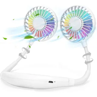 nsihing Mini USB-Ventilator Nackenventilator, tragbarer Mini-USB-Ventilator weiß