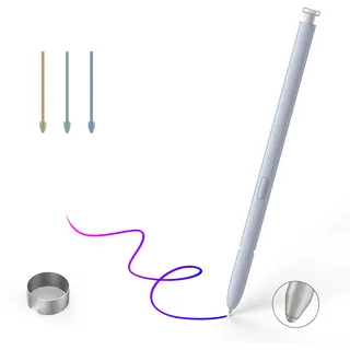 S25 Ultra S Pen Ersatz für Samsung Galaxy S25 Ultra S Pen, S25 Ultra Stylus für Samsung Galaxy S25 Ultra 5G, US-Version, EJ-PS938BBEGUJ, 3 Federn + 1 Clip (Hellsilber)