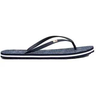 Tommy Hilfiger Damen Flip Flops Strap Beach Sandals mit Logo, Blau (Space Blue), 37