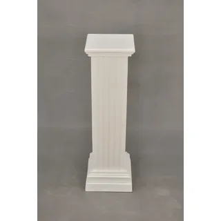 Podest Säule Ägyptisch Blumenständer Antik Stil 85 cm Weiß Standsäule