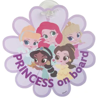 tataway Disney-Baby-Prinzessinnen an Bord mit Grafiken von Ariel, Belle, Jasmin, Aurora und Aschenputtel, Blumenform und Saugnapfbefestigung, Babyschild auf dem Brett