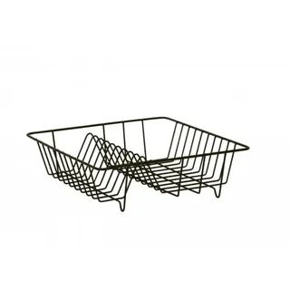 Testrut Geschirrabtropfkorb 35 x 9,5 x 34 cm Schwarz