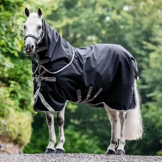 Horseware Amigo 1200D Plus Turnout Bundle (50g + 100g & 200g Liner), Größe:115 cm / 5'6, Farbe:Black/Titanium Grey/Silver