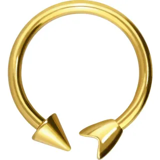 PIERCINGLINE Titan Hufeisenring mit Innengewinde PFEIL