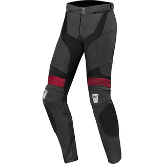 Berik Flexius Motorrad Lederhose, schwarz-rot, Größe 52 für Männer