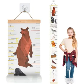 Messlatte für Kinder, Kinder Messlatte Höhe Diagramm Messlatten für Baby und Kleinkinderzimmer Wachstumstabelle Einfache Aufnahme, dauerhafte Nutzung 195 x 20cm Kein Spurhaken