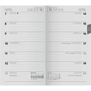 Brunnen Taschenkalender 1 Woche auf 1 Seite 2027 A6