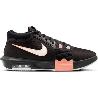 NIKE Herren Basketballschuhe LEBRON WITNESS VIII, Größe 45 1⁄2 in Schwarz BLACK/WHITE-APRICOT AGATE