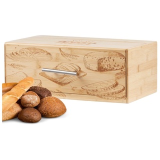 Ecosa Brotbox mit Klappdeckel aus nachhaltigem Bambus Brotkasten