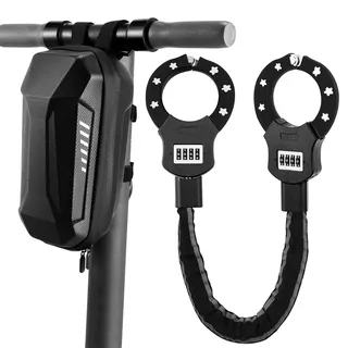TLGREEN E Scooter Schloss mit Zahlencode, 93cm Zahlenschloss für E Scooter | 6mm-Kettenglied Handschellenschloss, Hochsicherheits-Schlösser, E Scooter Schloss mit Tasche,für E Scooter/Fahrräder/E-Bike