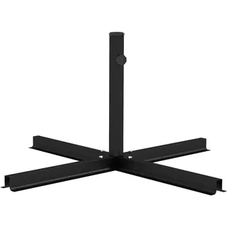Outsunny Schirmständer Metall 100 x 100 x 75 cm Schwarz