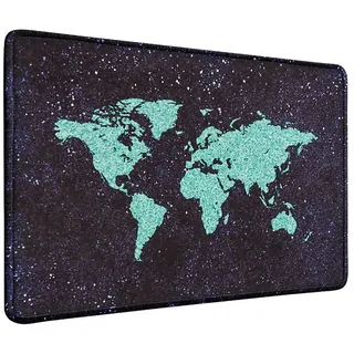 LIEVD Mauspad Gaming Mauspad World Map 2 Größen (XXL 900 x 400 mm) & M (280x200mm) Schreibtischunterlage Mousepad rutschfest für verbesserte Geschwindigkeit & Präzision M